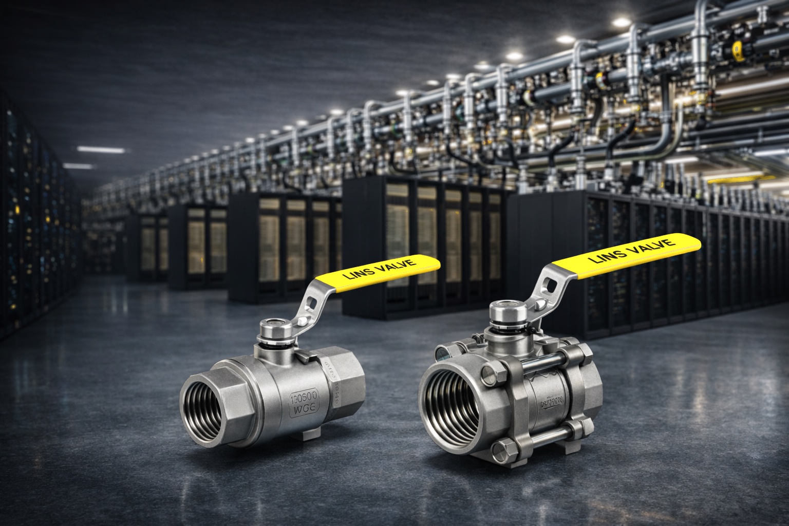 LINS Valve SS316 Stainless Steel Ball Valves for AI Data Center Liquid Cooling Systems