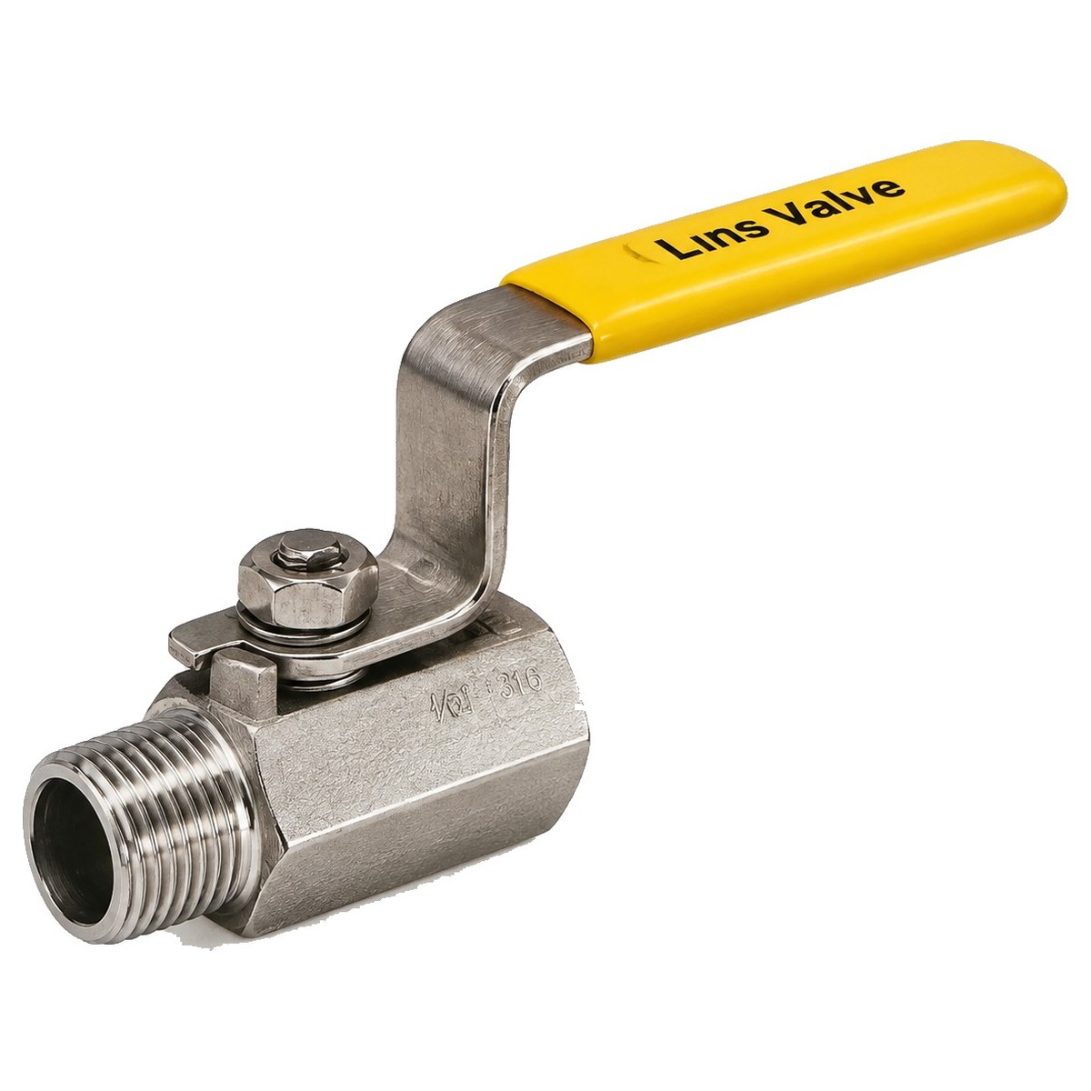 1-Piece SS316 Stainless Steel Ball Valve, screwed end, by LINS Valve