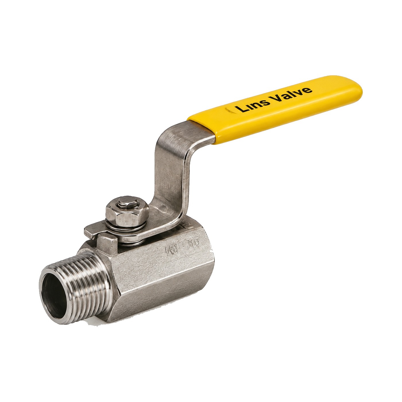 Einteiliger Kugelhahn aus SS316 mit Gewindeanschluss von LINS Valve